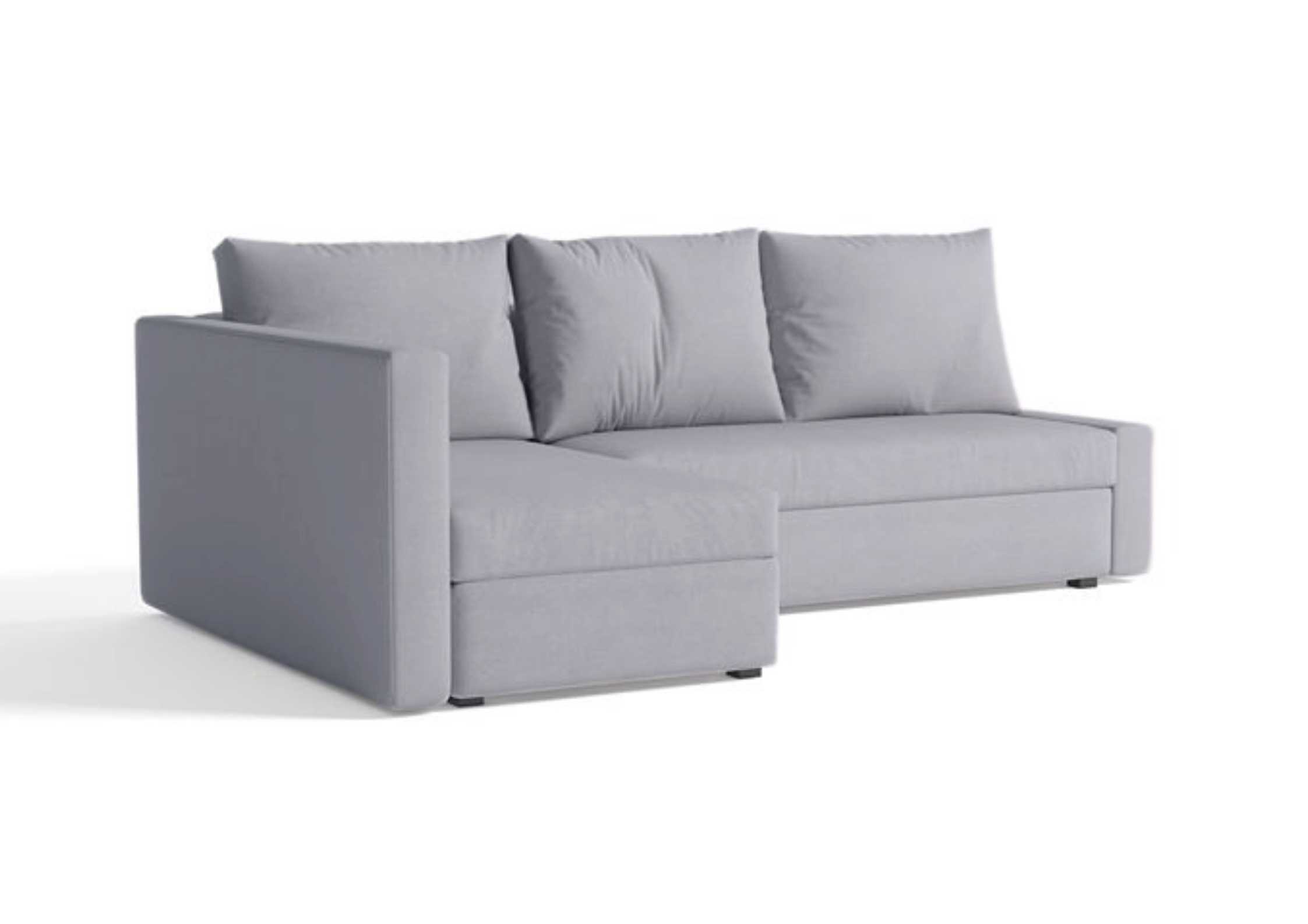 Szary narożnik rozkładany